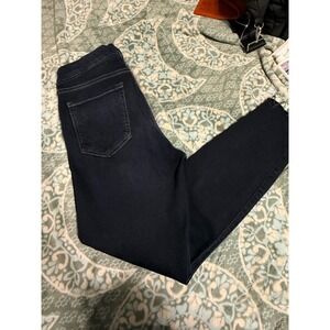 MOTHER The Looker Ankle Fray Jeans 31 Coffee Tea or Me Wash Skinny Dark